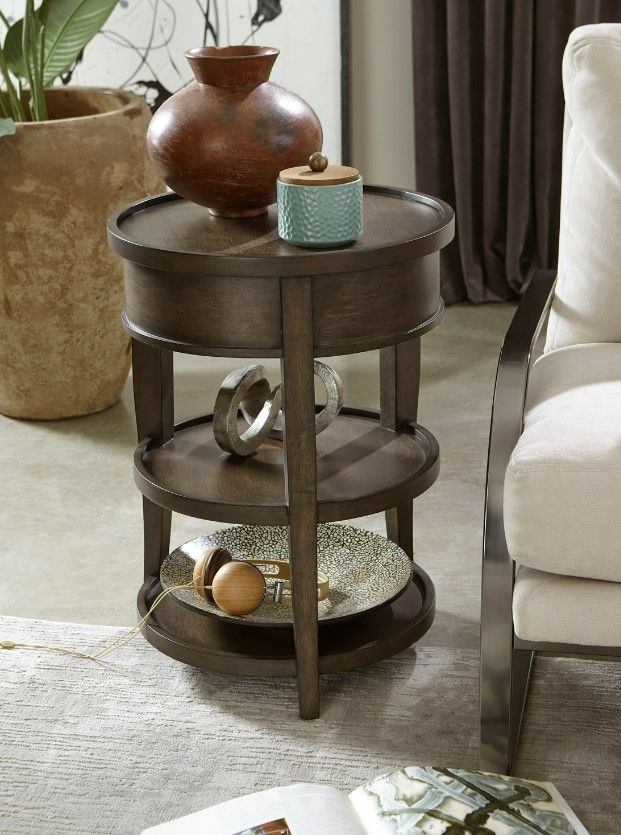 aspenhome® Blakely Sable Brown Round Chairside Table-2