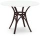Amisco Customizable Kai 42" White Glass Top Round Table-0
