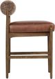 Four Hands Jazelle Havana Brown/Taupe Shearling Counter Stool-3