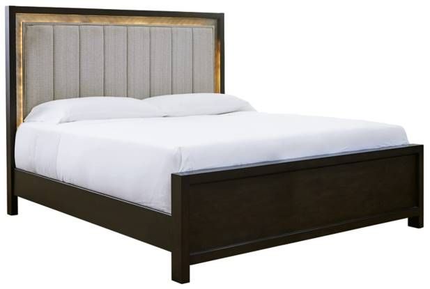 Signature Design by Ashley® Maretto 6-Piece Two-Tone California King Upholstered Panel Bed Set-1