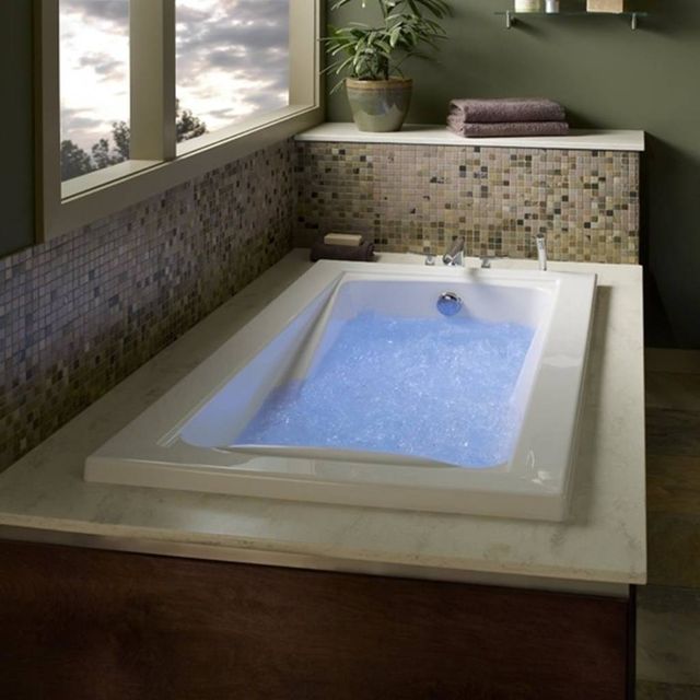 American Standard Green Tea White Drop In or Undermount Massage System Combination Tub-4