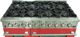 FORNO® Capriasca 48" Stainless Steel Pro Style Dual Fuel Range with Red Door-4