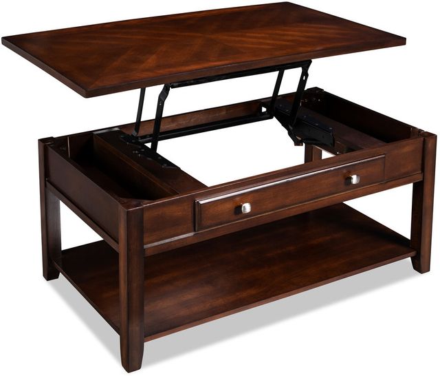 Mazin Furniture Henderson Warm Wood Lift-Top Coffee Table-2