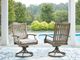 Signature Design by Ashley® Rainier Ranch 2-Piece Beige/Brown Aluminum/Nuvella Outdoor Swivel Chair-2