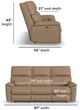 Flexsteel® Customizable Porter Leather Power Reclining Sofa with Console, Power Headrest and Lumbar-2