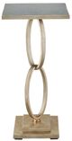 Currey & Company Bangle Gray Accent Table with Gold Base-2