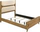 Coaster® Bennett Cream/Light Oak Youth Full Upholstered Panel Bed-0