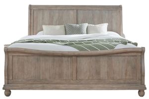 Liberty Furniture Rustic Traditions Saddle Tan Queen Sleigh Bed