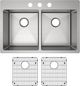 Elkay Crosstown® 3-Piece Polished Satin 33" x 22" x 9" 3-Hole Equal Double Bowl Dual Mount Sink Set-1