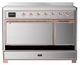 Ilve® Majestic III 48" Stainless Steel Pro Style Induction Range with Solid Door and Copper Trim-2