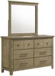Coaster® Hazlewood Vineyard Oak Bedroom Dresser with Mirror-0