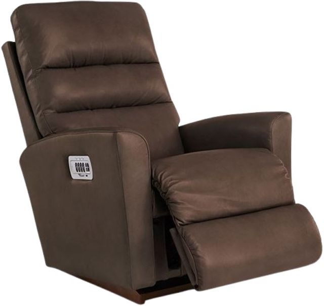 La-Z-Boy® Liam Espresso Leather Power Rocking Recliner with Headrest and Lumbar-2