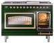 Ilve® Nostalgie II Noblesse 48'' Emerald Green Pro Style Dual Fuel Range with Copper Trim-4