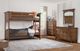 American Woodcrafters Oakdale Youth Honey Oak Twin Over Twin Bunkbed-1