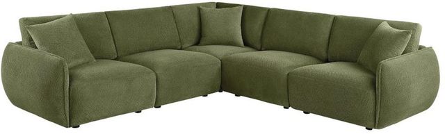 Coaster® Elysia 5-Piece Green Upholstered Modular Sectional-0