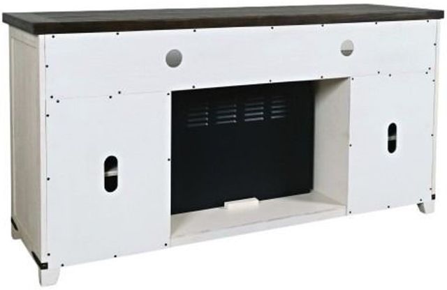 Jofran Inc. Madison County Brown/Vintage White Electric Fireplace Media Console-4