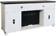 Jofran Inc. Madison County Brown/Vintage White Electric Fireplace Media Console-4
