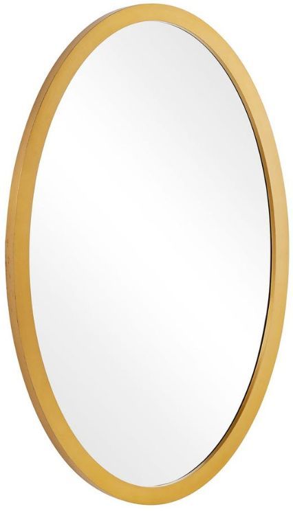 Uttermost® Elstree Antique Brass Oval Mirror-3