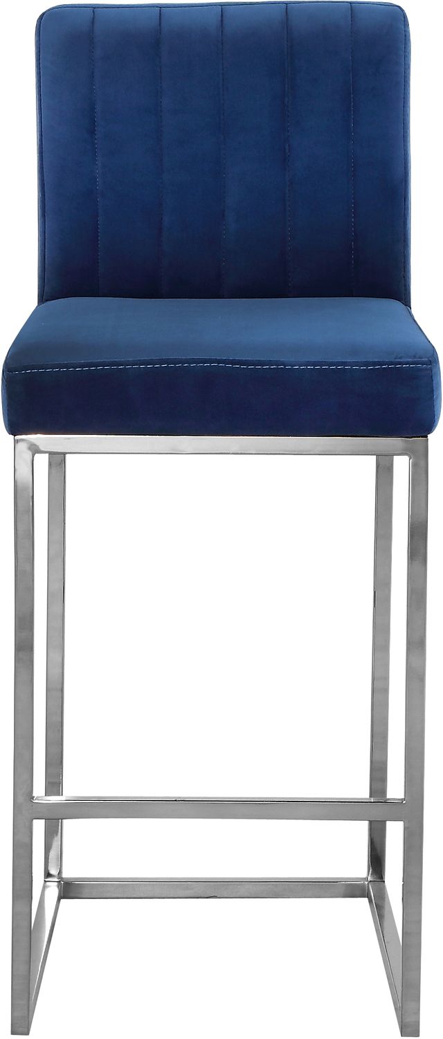 Meridian Furniture Giselle Navy Velvet Counter Stool-2