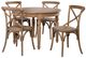Linon Shiraz 5-Piece Gray/Natural Dining Set-0