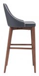 Zuo® Moor Dark Gray Bar Chair-2