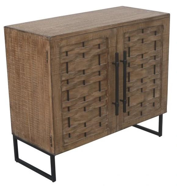 Nest Home Collections Madison Antique Natural Accent Cabinet-0