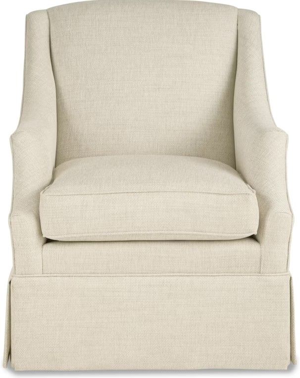 Craftmaster® Customizable Craftmaster Essentials Skirted Swivel Chair-1