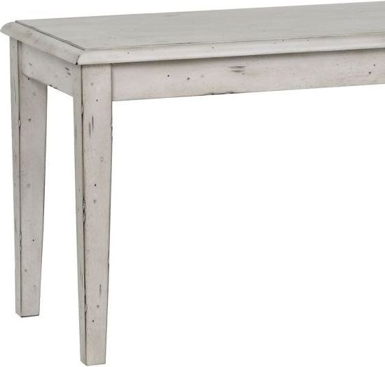 Winners Only® Highland Antique White Dining Bench-1