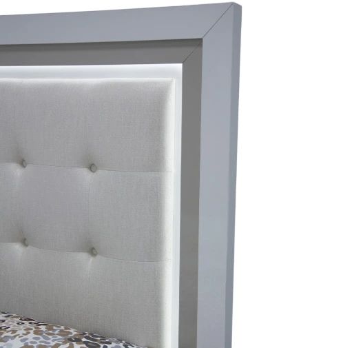 Michael Amini® Sky Tower Cloud White Upholstered California King Panel Bed-2