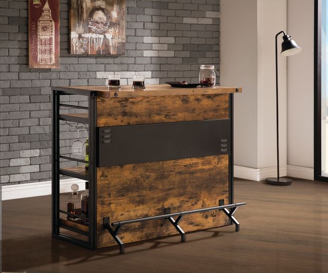 Coaster® Renaldi Antique Nutmeg Bar Unit With Stemware Rack-6