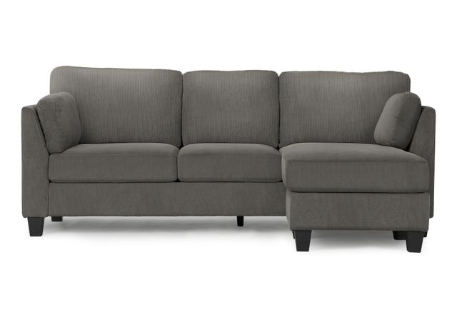 Monarch Specialties Inc. Fjord-15 Grey Sofa Lounger and Reversible Chaise-0