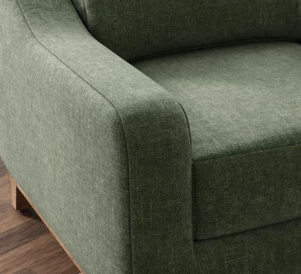 International Furniture Direct Samba Olive/Rich Brown Sofa-3