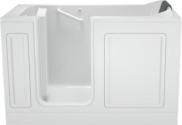 American Standard Luxury Series White Alcove Walk-In Soaking Bathtub-0