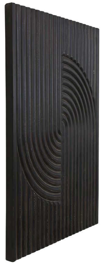 Moe's Home Collection Knott Washed Black Carved Wood Wall Art-0