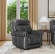 Flexsteel® Alexander Weathered Gray Power Recliner with Power Headrest and Lumbar-1