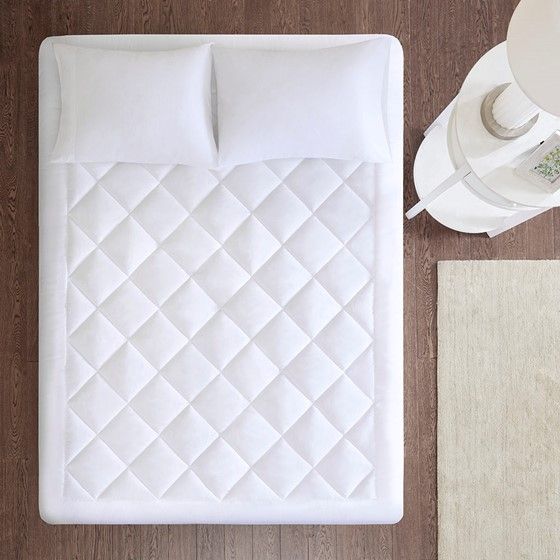 Olliix by Sleep Philosophy White King Serenity 3M Scotchgard Waterproof Mattress Pad-2