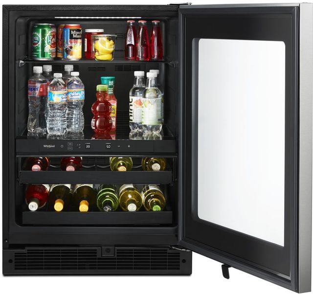 Whirlpool® 24" 5.2 Cu. Ft. Fingerprint Resistant Stainless Steel Wine Cooler-2