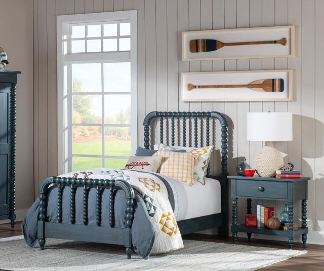 Legacy Classic Lake House Sea Glass Jenny Lind Open Nightstand-1