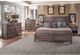 American Woodcrafters 2800 Aurora Weathered Grey King Complete Sleigh Bed with Panel Footboard-1