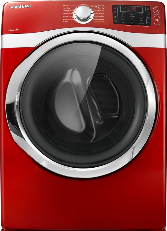 Samsung 7.5 Cu. Ft. Tango Red Front Load Gas Dryer-0