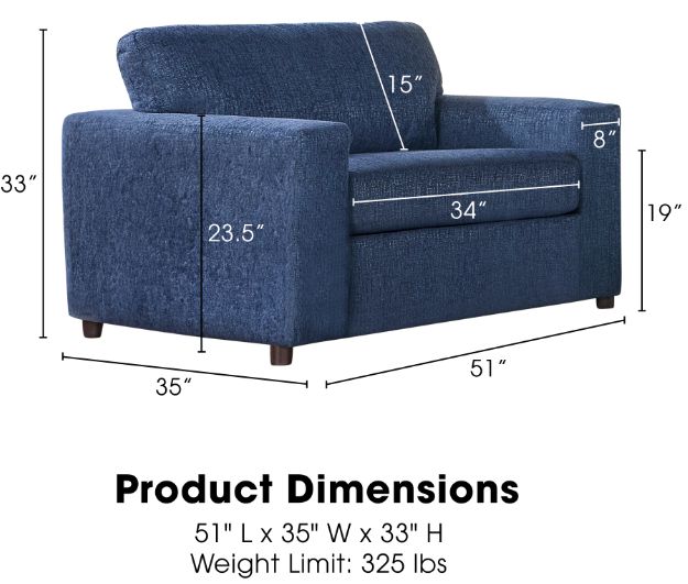 New Classic® Home Furnishings Kylo Blue Cuddle Chair-2
