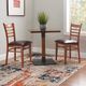 Linon Kara 2-Piece Burgandy/Dark Honey Vinyl Metal Side Chairs-1