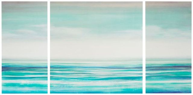 Olliix by Madison Park Teal Tides Blue Gel Coat Canvas-0