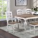 Winners Only® Augusta Rustic Brown/White Ladder Back Side Chair-4