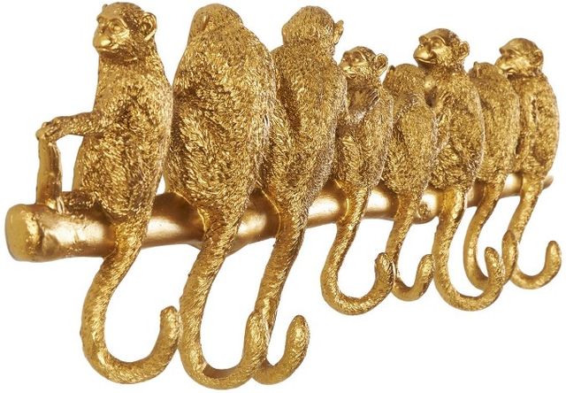 Deco Marche Gold Polystone Monkey Textured Hanger Wall Hook-1