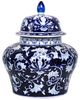 A & B Home Aline Blue/White Ginger Jar-1