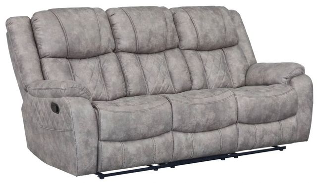 Albany Industries Lux Pewter Manual Reclining Sofa-0