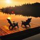 Unwasted® Tranquil Black Plastic Outdoor Adirondack Chair-3