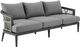 Armen Living Zella Gray/Light Gray Rope/Metal Outdoor Sofa with Cushions-0