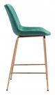 Zuo® Tony Green and Gold Counter Chair-2